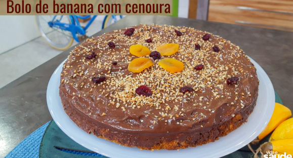 Receita: Bolo de Banana com Cenoura