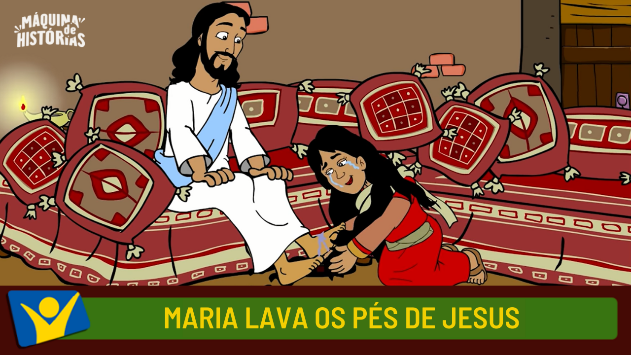 Maria lava os pés de Jesus