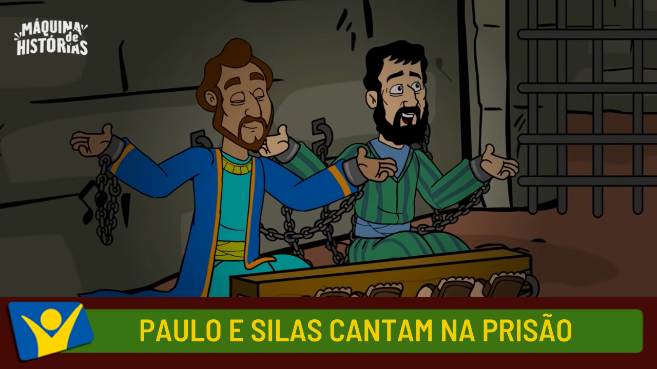 Paulo e Silas cantam na prisão