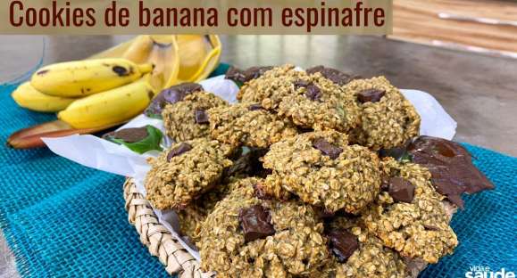 Receita: Cookies de Banana com Espinafre