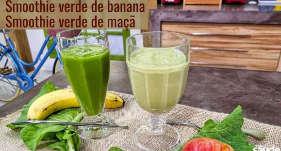 Receitas: Smoothie Verde de Maçã e Smoothie Verde de Banana