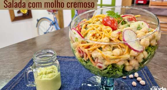 Receita: Salada com molho cremoso
