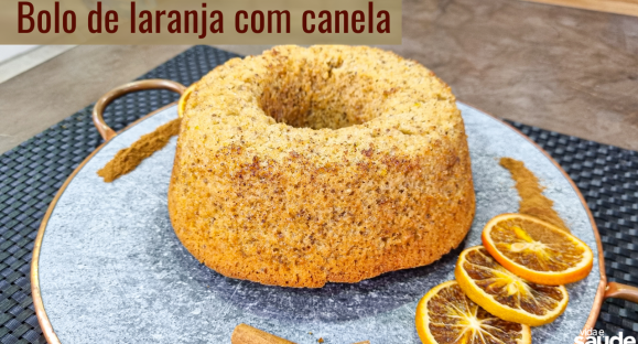 Receita: Bolo de Laranja com Canela