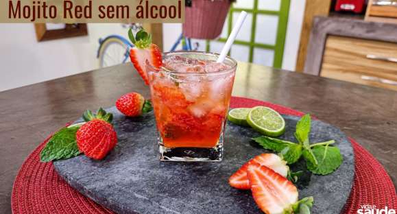 Receita: Mojito Red sem álcool