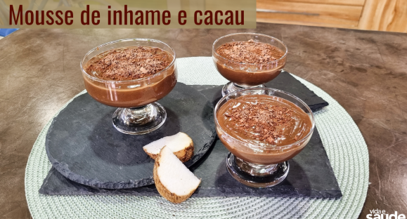 Receita: Mousse de inhame e cacau