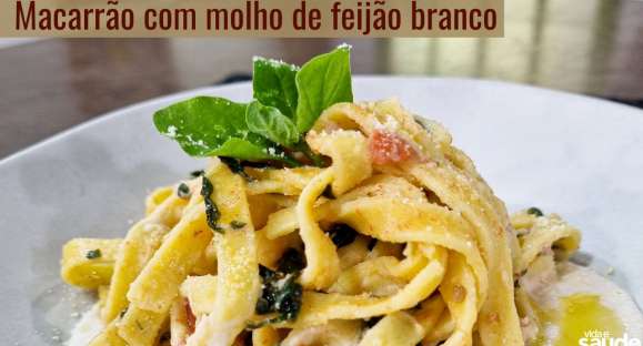 Receita: Macarrão com molho de feijão branco