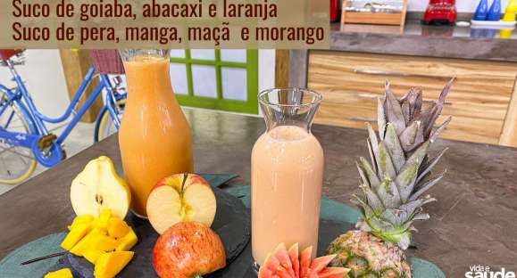 Receita: Sucos com frutas