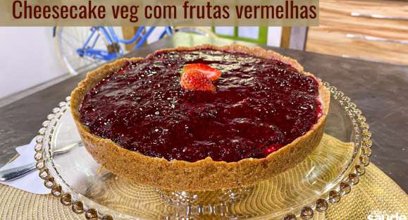 Receita: Cheesecake veg de frutas vermelhas