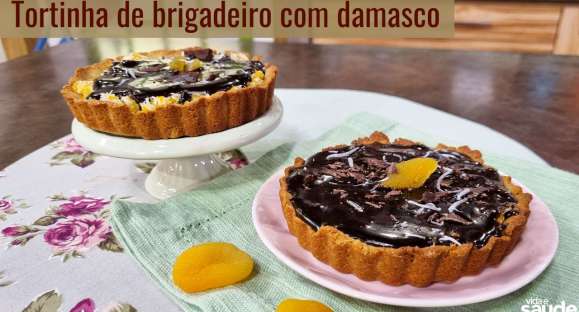 Receita: Tortinha de brigadeiro e damasco