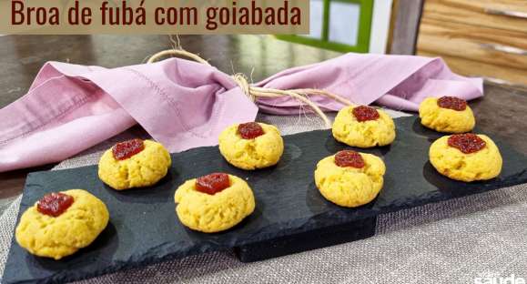 Receita: Broa de fubá com goiabada