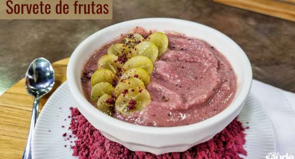 Receita: Sorvete de frutas