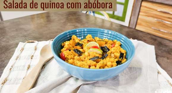 Receita: Salada de quinoa com abóbora