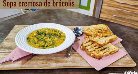 Receita: Sopa cremosa de brócolis