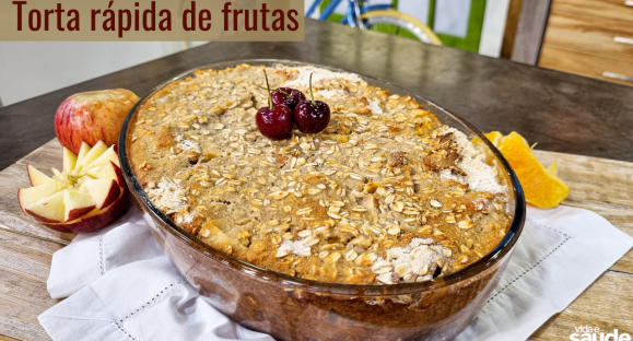 Receita: Torta rápida de frutas