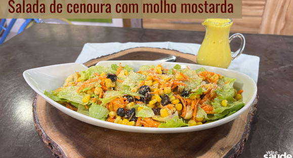 Receita: Salada de cenoura com molho de mostarda