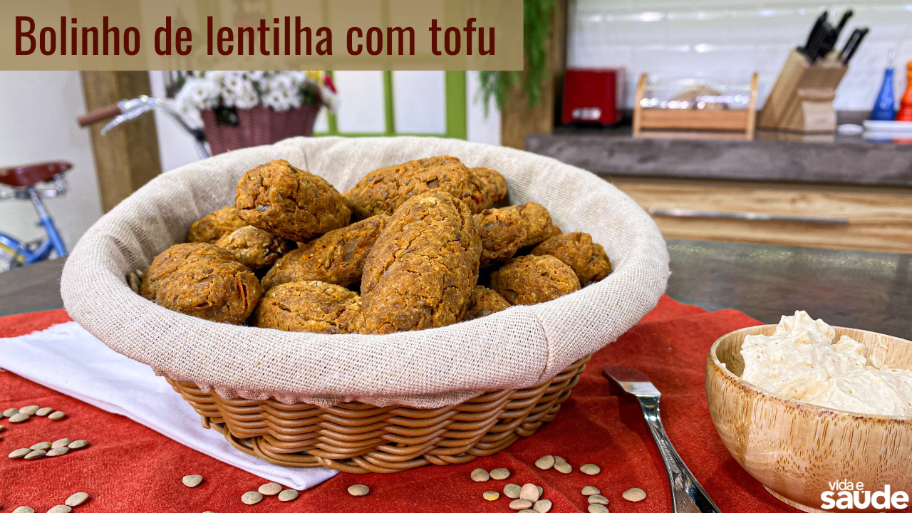 Receita: Bolinho de lentilha com tofu