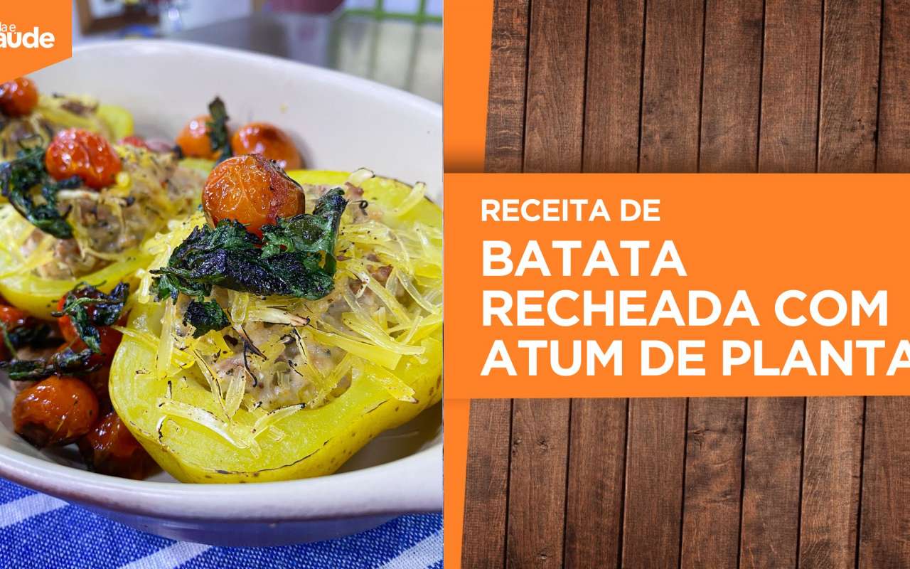 Receita: Batata recheada com atum de plantas