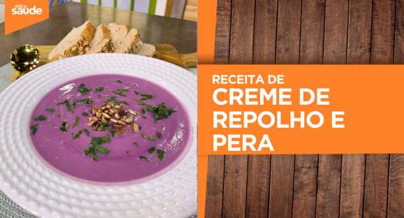 Receita: Creme de repolho e pera