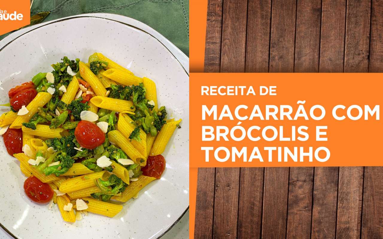 Receita: Macarrão com brócolis e tomatinho