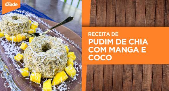 Receita: Pudim de chia com manga e coco
