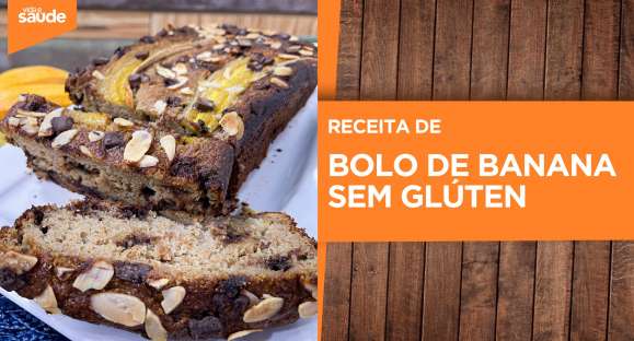 Receita: Bolo de banana sem glúten