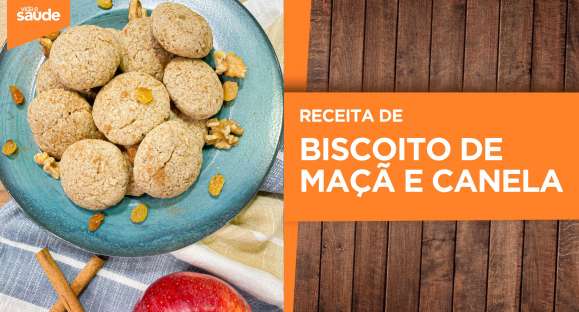 Receita: Biscoito de maçã e canela