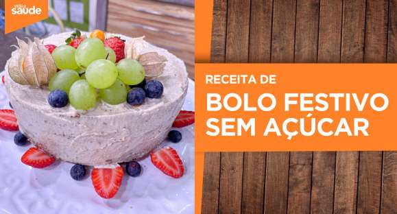 Receita: Bolo festivo sem açúcar