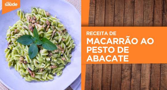 Receita: Macarrão ao pesto de abacate