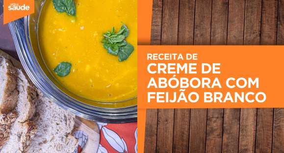 Receita: Creme de abóbora com feijão branco
