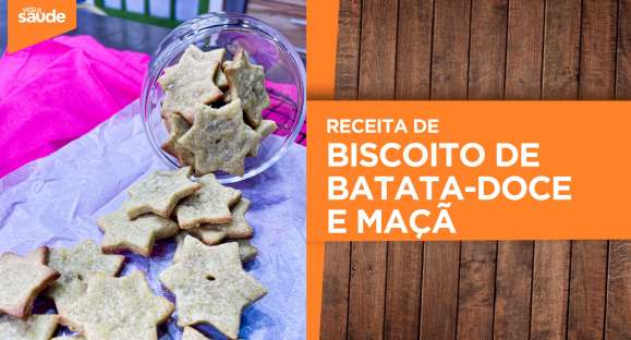 Receita: Biscoito de batata-doce e maçã