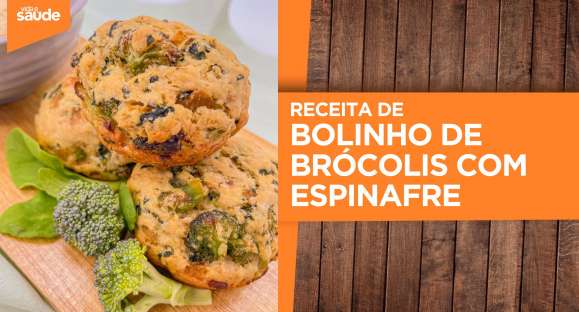 Receita:  Bolinho de brócolis com espinafre