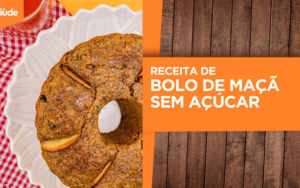 Receita: Bolo de maçã sem açúcar
