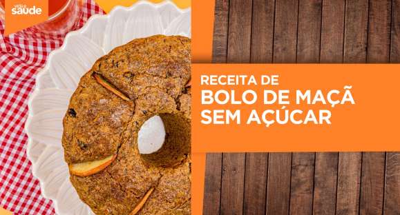 Receita: Bolo de maçã sem açúcar