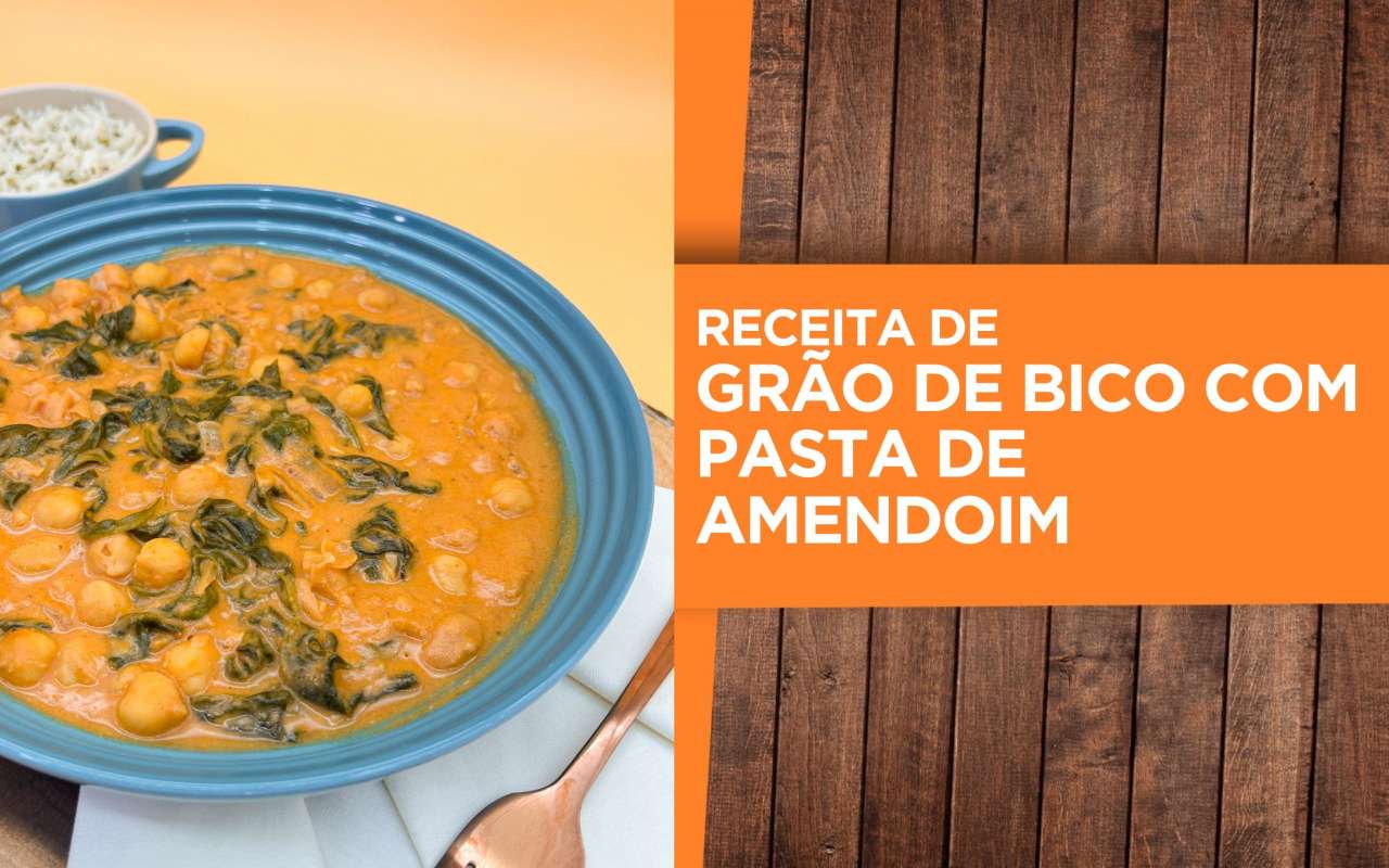 Receita: Grão de bico com pasta de amendoim