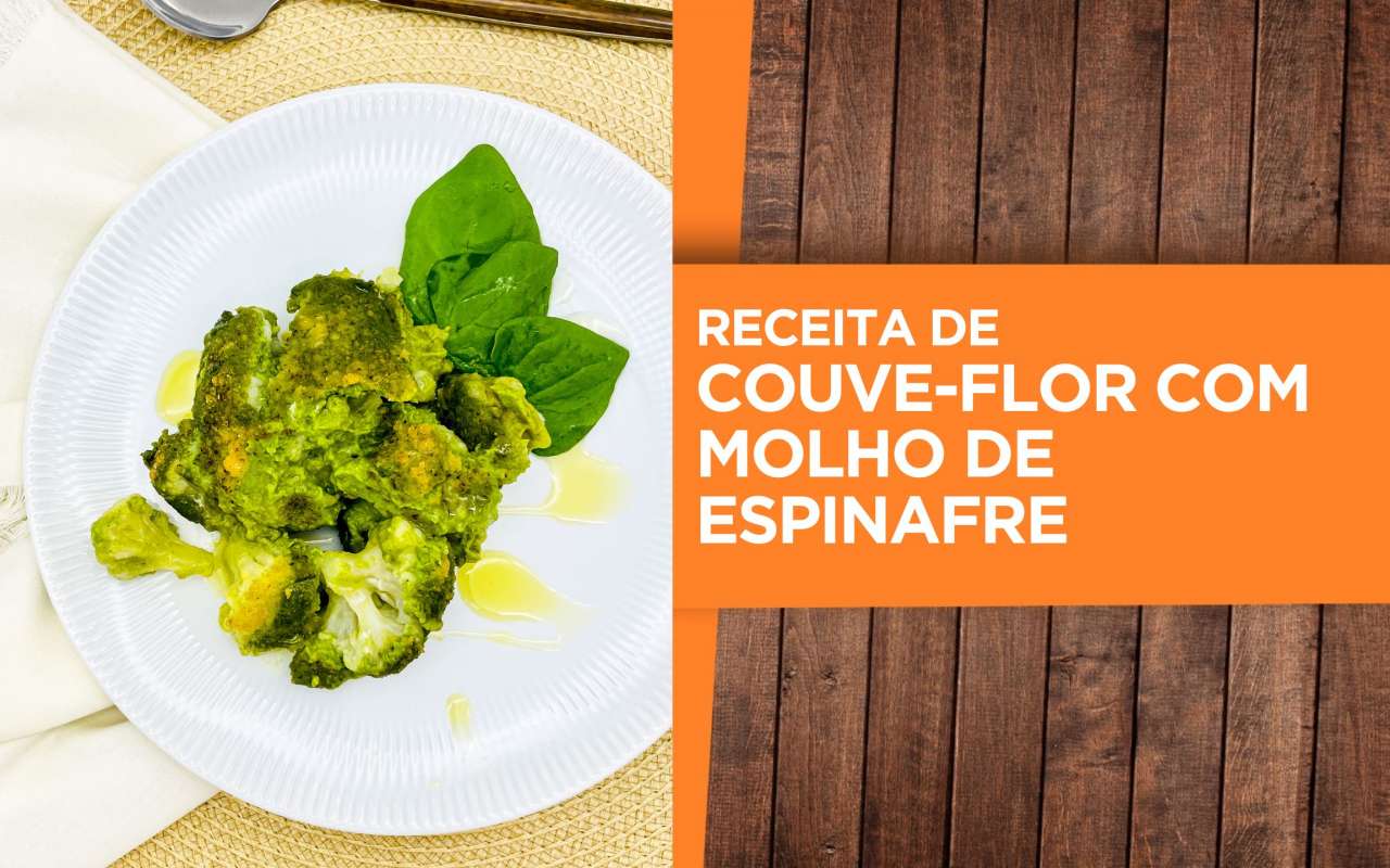 Receita: Couve-flor com molho de espinafre