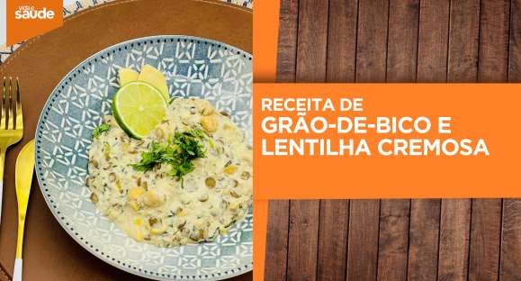 Receita: Grão-de-bico e lentilha cremosa
