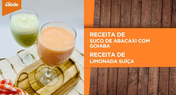 Receita: Suco de abacaxi com goiaba e limonada suíça