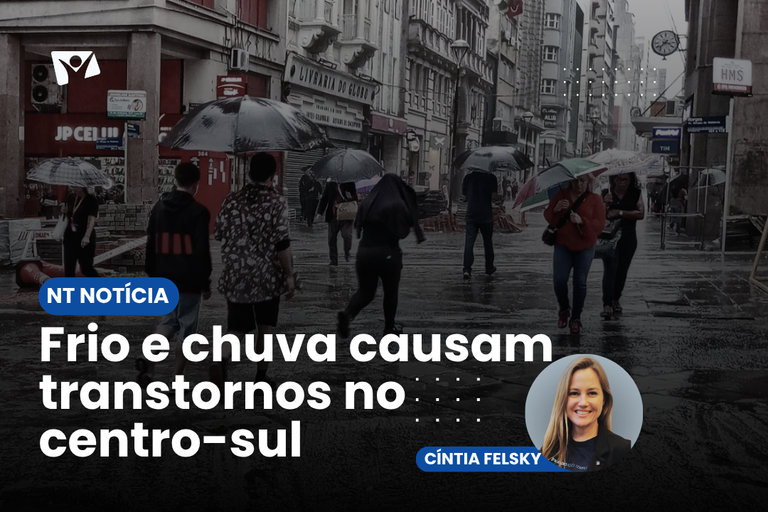 Frio e chuva causam transtornos no centro-sul