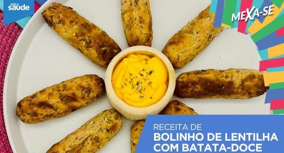 Receita: Bolinho de lentilha com batata-doce