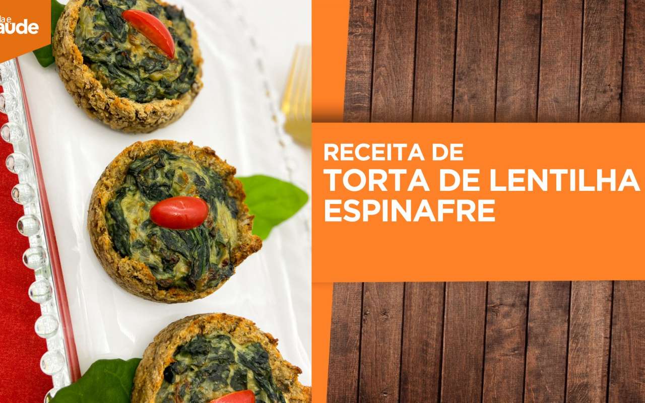 Receita: Tortinha de lentilha e espinafre