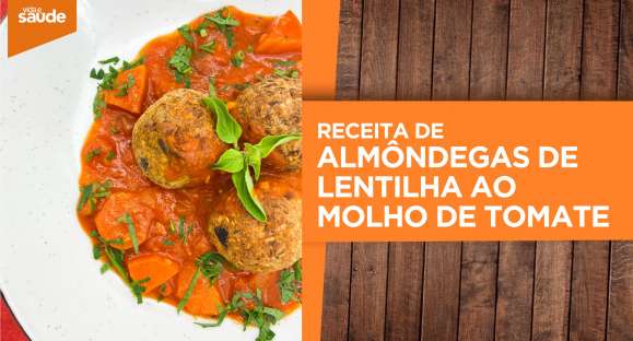 Almôndegas de lentilha ao molho vermelho