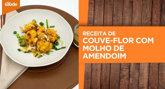 Couve-flor com molho de amendoim