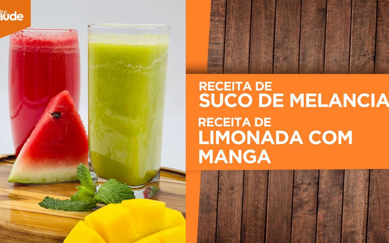 Receitas: Limonada com manga e suco de melancia