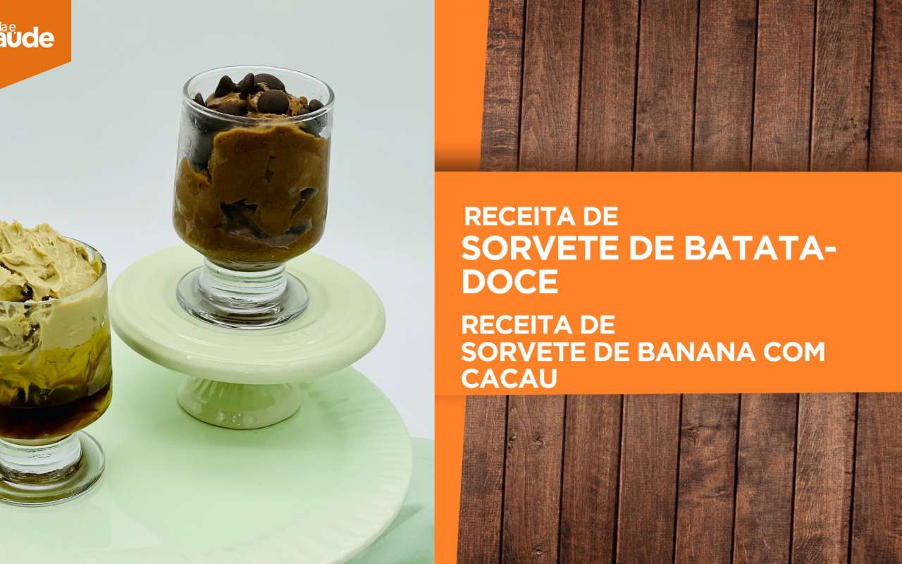 Receitas: Sorvete de batata-doce e sorvete de banana com cacau