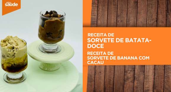 Receitas: Sorvete de batata-doce e sorvete de banana com cacau