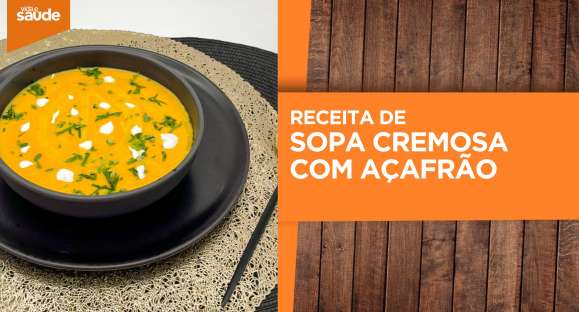Receita: Sopa cremosa com açafrão