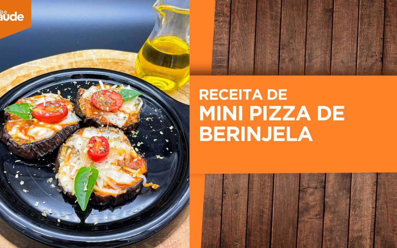 Receita: Mini pizza de berinjela