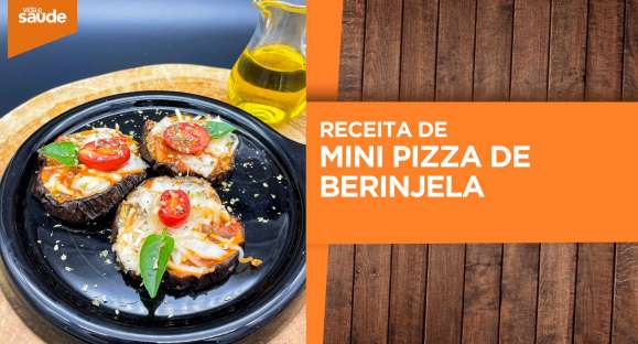 Receita: Mini pizza de berinjela