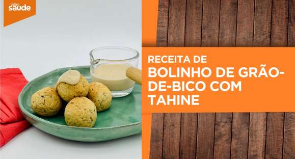Receita: Bolinho de grão-de-bico com tahine