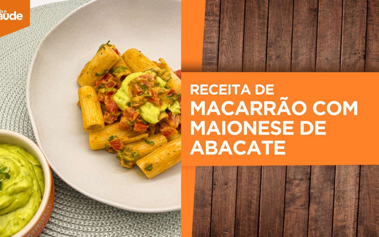 Receita: Macarrão com maionese de abacate